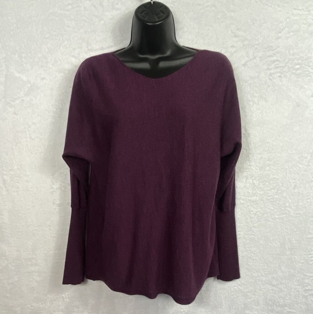 Max Studio 100% Merino Wool Sweater Womens L Lambchop Sleeve